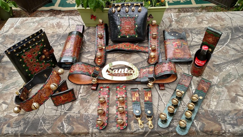 Handmade Leather Santa Belts 7