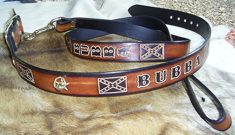 Leather Dog Collars and Leashes